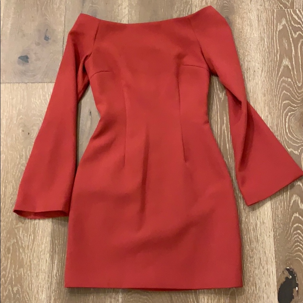 Keepsake red off shoulder dress